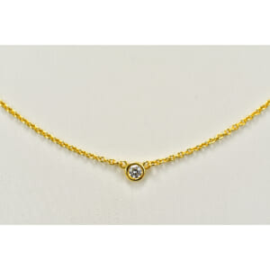 ティファニー バイザヤード 1Pダイヤ ネックレス Au750YG 買取実績【買取日：2025年9月5日】