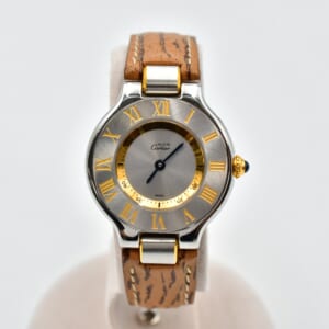 T142 カルティエ ヴェルメイユ マストタンクLM アイボリー文字盤 クォーツ マスト ドゥ カルティエ/マストタンクLM/アイボリーローマン