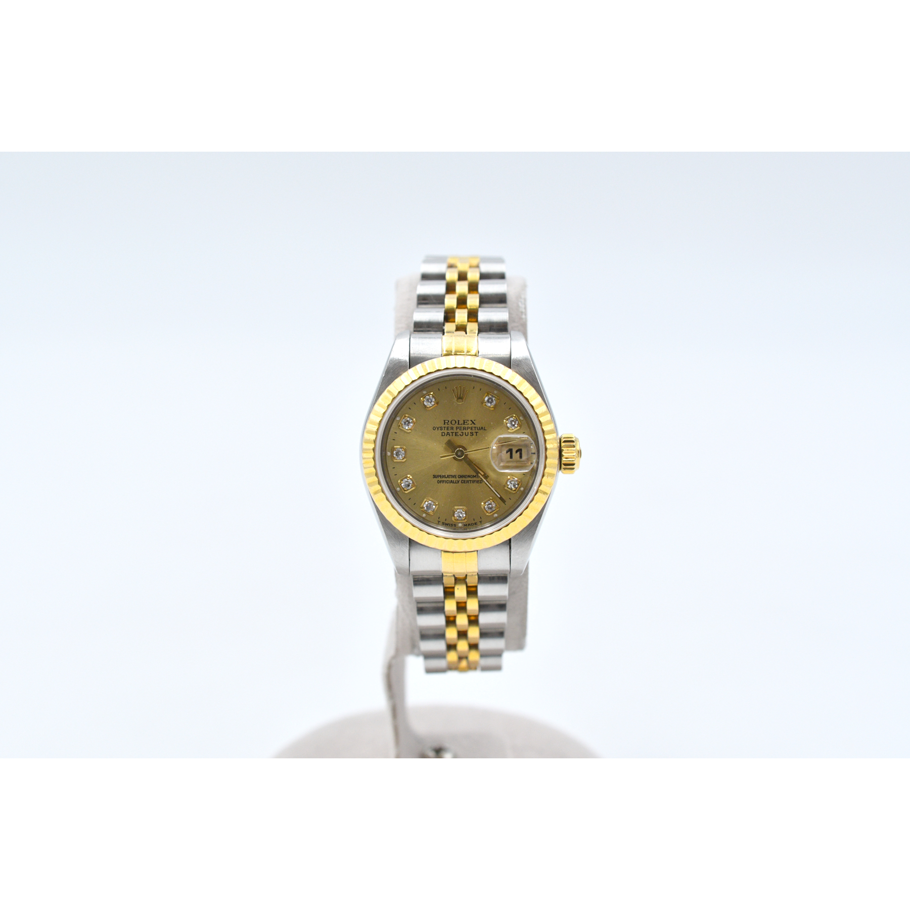 ロレックス デイトジャスト 10PD シャンパン文字盤 SS×YG/AT 69173 Bランク
