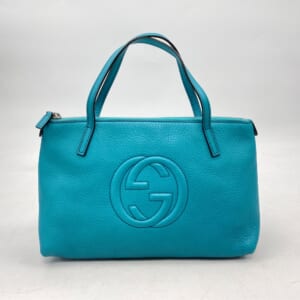 グッチ ソーホ ハンドバッグ レザー 青系 340618 買取実績【買取日：2025年10月24日】