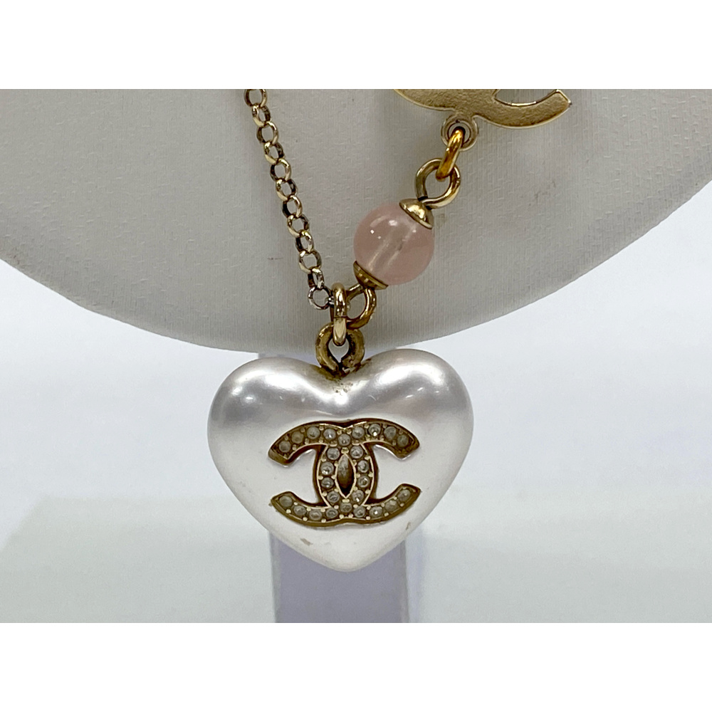 シャネル ココマーク ハートネックレス ゴールド GP A21B Bランク