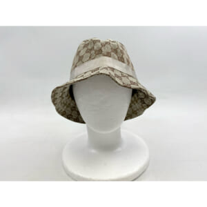 グッチ GGキャンバス フェドラ バケットハット 黒 XL 60cm