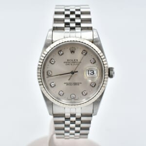 ロレックス デイトジャスト シルバー文字盤 新PD SS×WG/AT 16234G 買取実績【買取日：2025年10月9日】