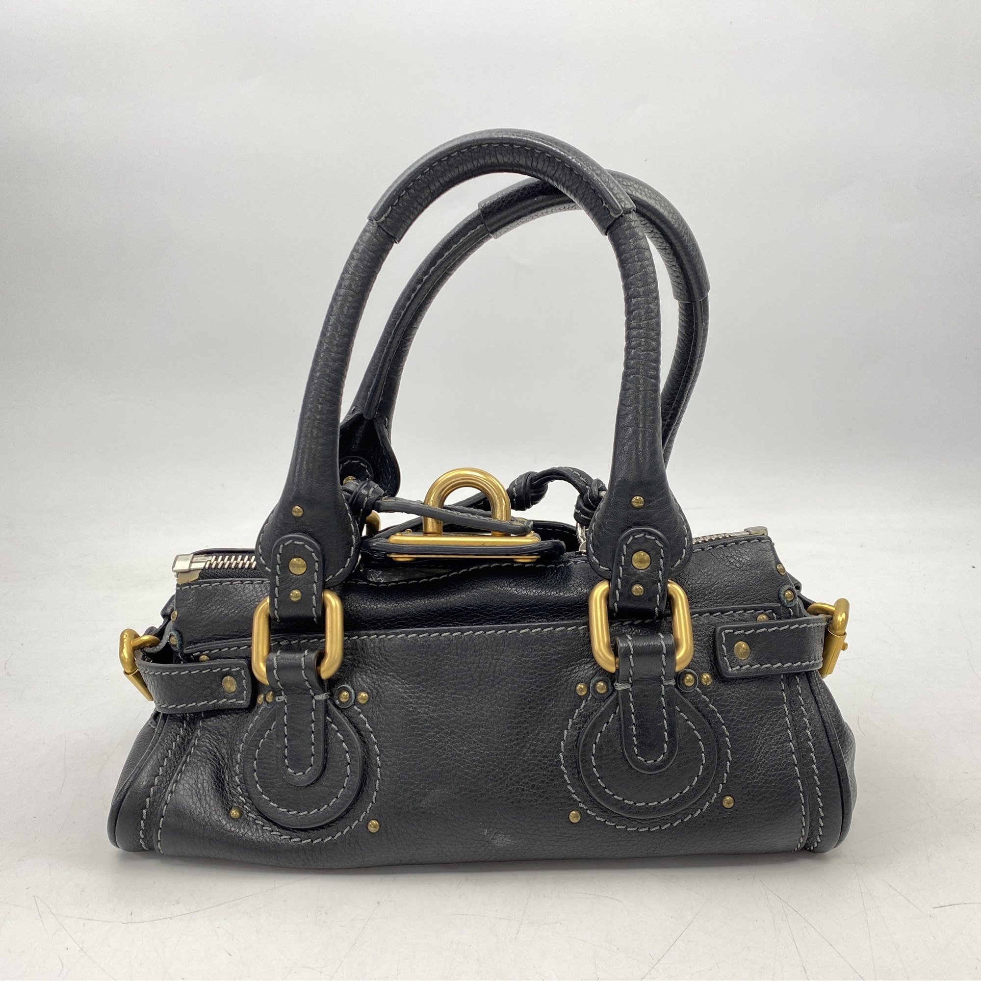 クロエ パディントン ハンドバッグ ブラック レザー ABランク