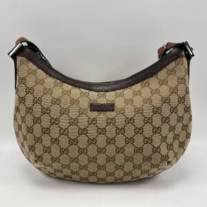 グッチ シェリーライン GGキャンバス ショルダーバッグ キャンバス レザー ベージュ 181092 買取実績【買取日：2025年10月22日】