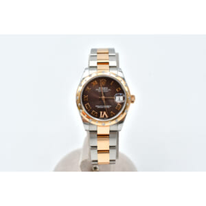 ロレックス デイトジャスト チョコレートローマ文字盤 VIダイヤ SS×PG/AT オイスター 178341 買取実績【買取日：2025年9月24日】