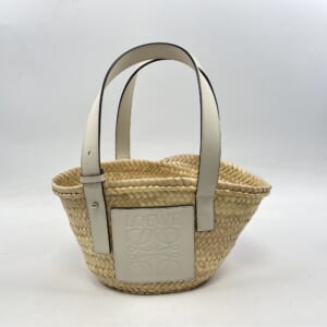 ロエベ バスケットバッグ スモール 白 ラフィア×レザー 買取実績【買取日：2025年10月25日】