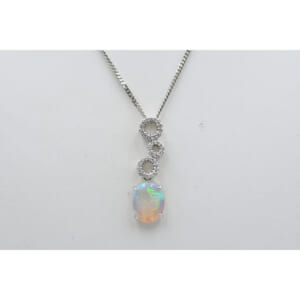 オパールダイヤネックレス Pt850/K18WG D0.23ct 買取実績【買取日：2025年10月8日】