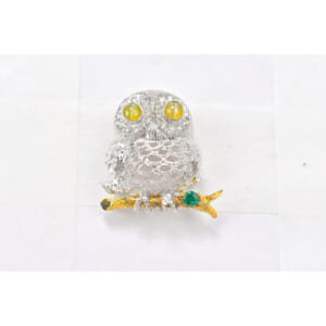 フクロウ キャッツアイ×エメラルド K18WG×K18 買取実績【買取日：2025年10月10日】