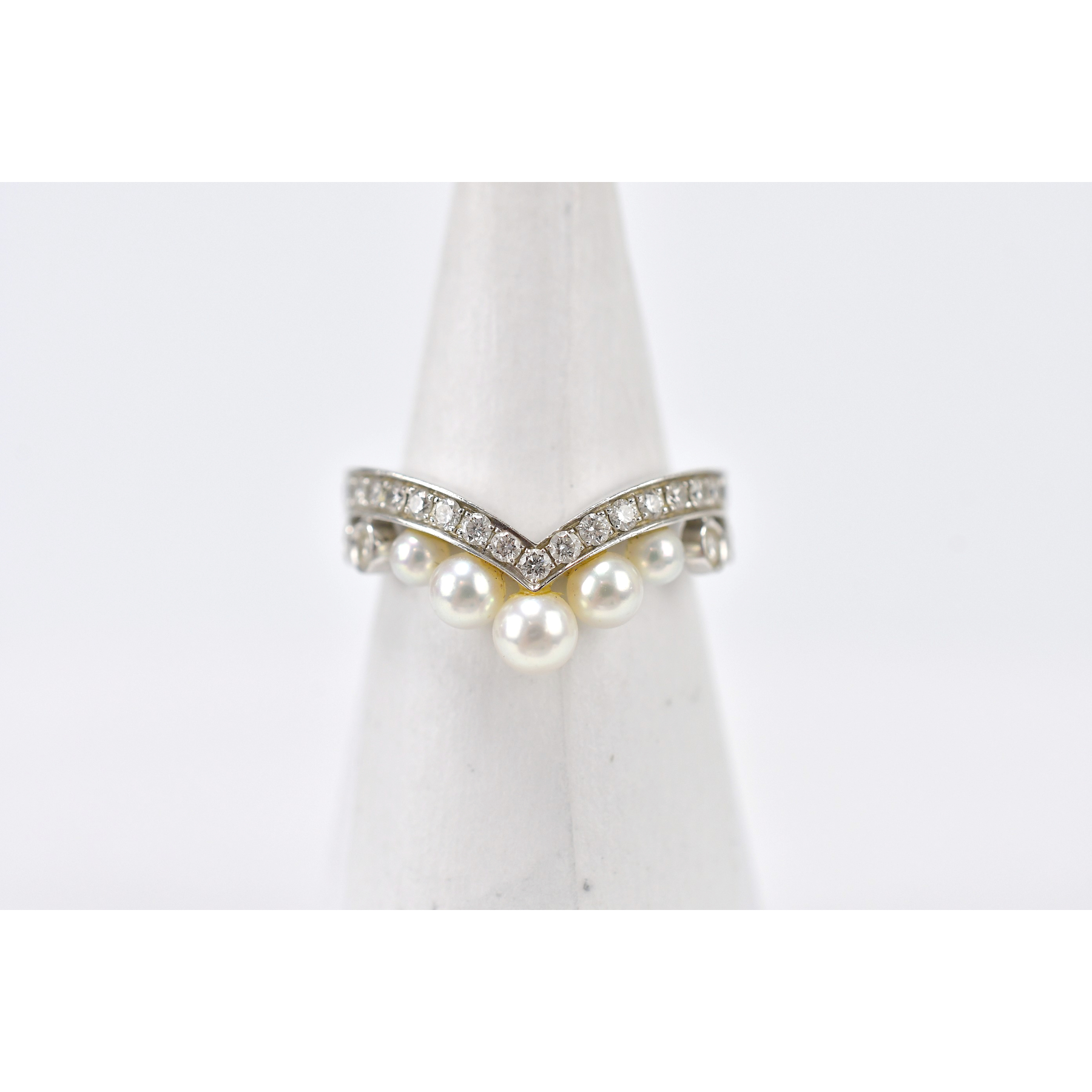 ショーメ ジョゼフィーヌ エグレット パールダイヤ リング Au750 ＃49 08329-049 Bランク