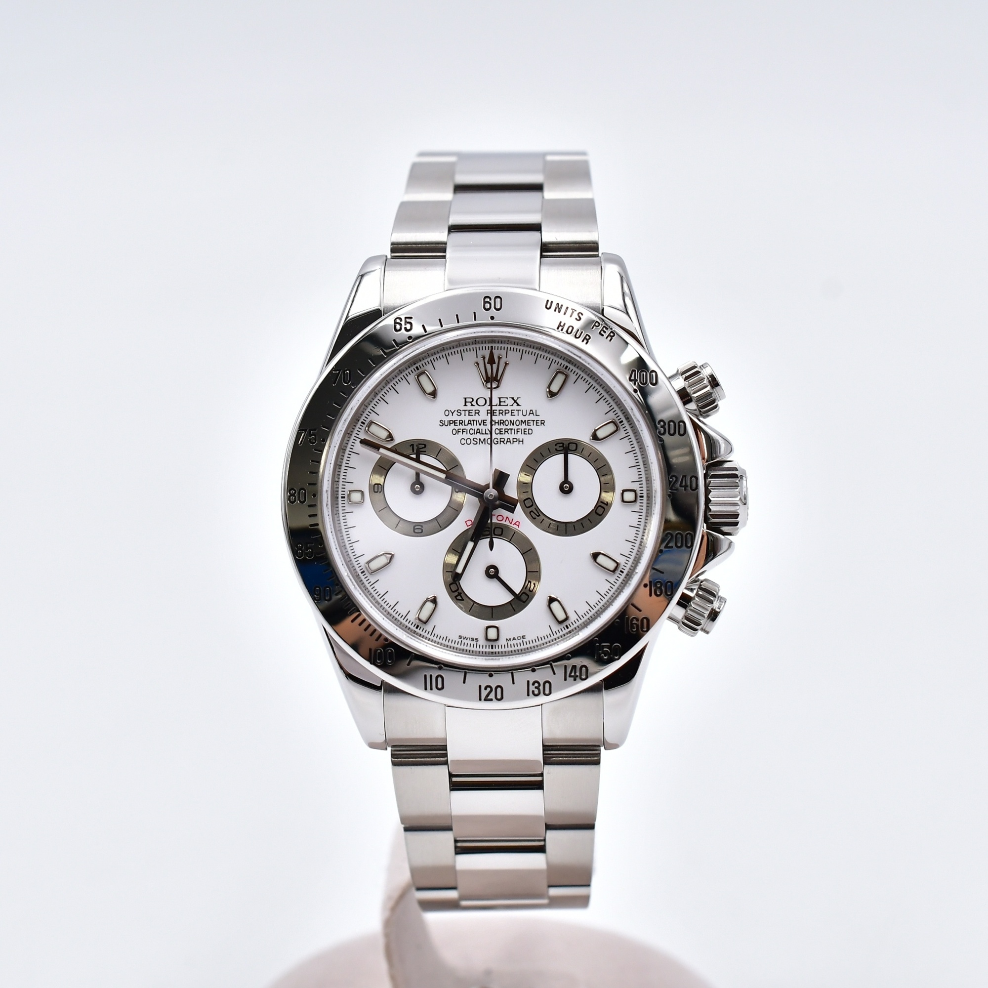 ロレックス デイトナ 白文字盤 SS/AT 116520 Aランク