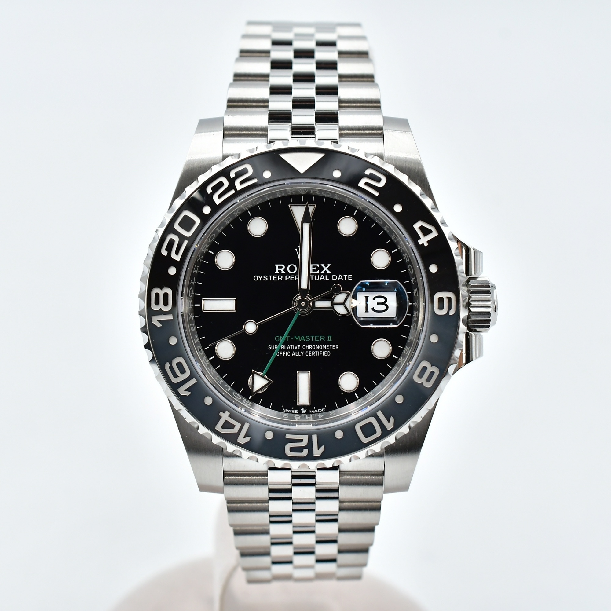 ロレックス GMTマスターⅡ 黒文字盤 ジュビリーブレス SS/AT 126710GRNR Nランク