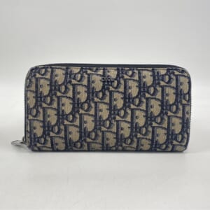 ディオール トロッター ラウンドファスナー 長財布 ネイビー キャンバス 買取実績【買取日：2025年10月25日】