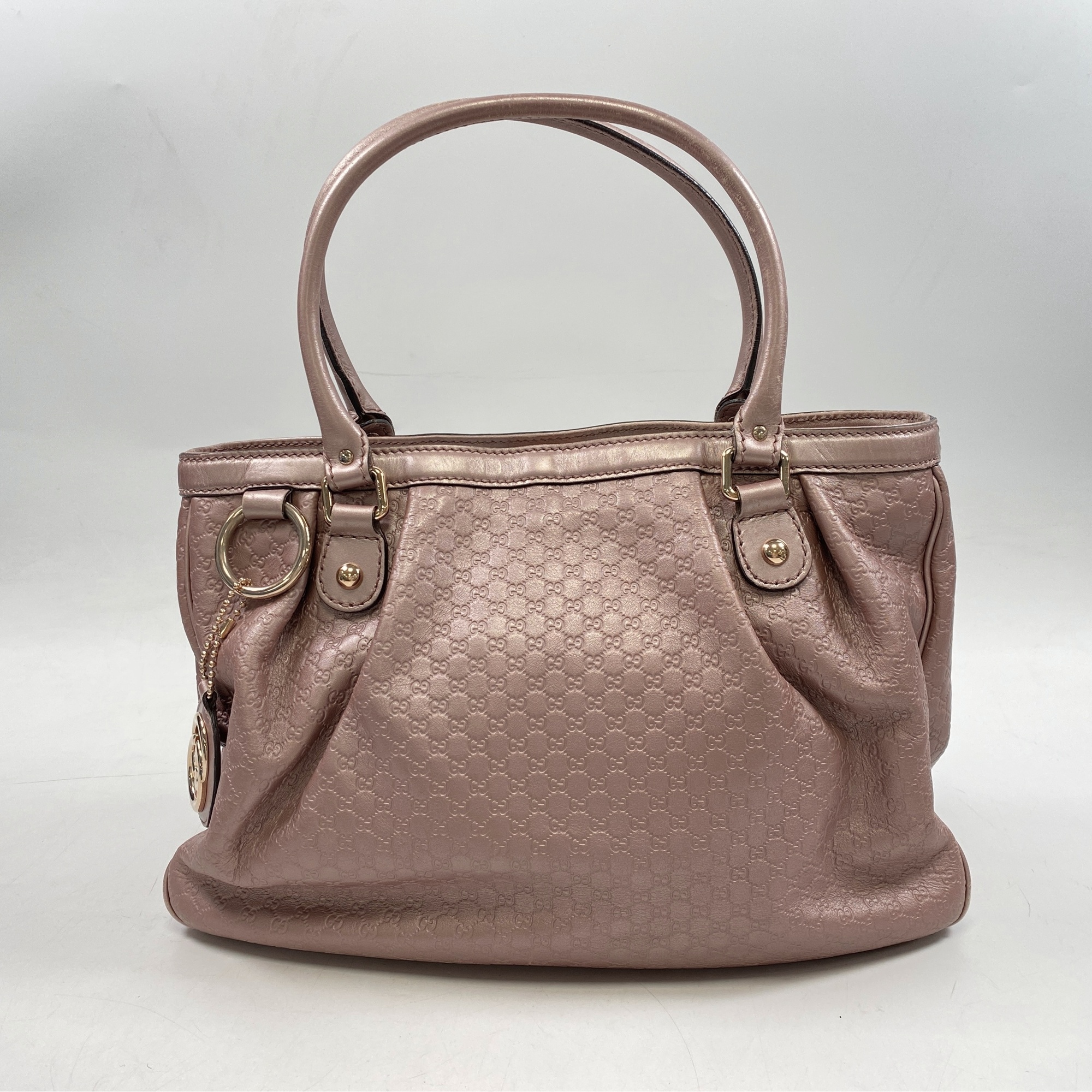 グッチ グッチシマ トートバッグ ピンク レザー 296835 Bランク