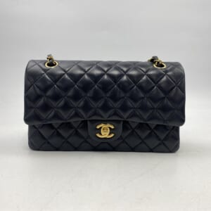 シャネル マトラッセ25 Wフラップ Wチェーンショルダーバッグ 黒 ラムスキン GD金具 買取実績【買取日：2025年10月23日】