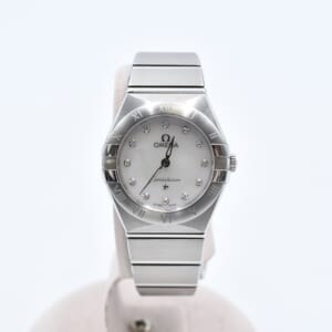 オメガ コンステレーション ダイヤベゼル シェル文字盤 SS/QZ 1476.63