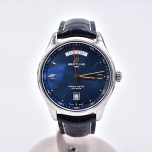 ブライトリング プレミエ デイデイト ネイビー文字盤 SS×革/AT A45340 買取実績【買取日：2025年10月4日】