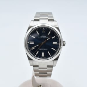 ロレックス オイスターパーペチュアル41 ブライトブルー文字盤 SS/AT 124300 買取実績【買取日：2025年10月4日】