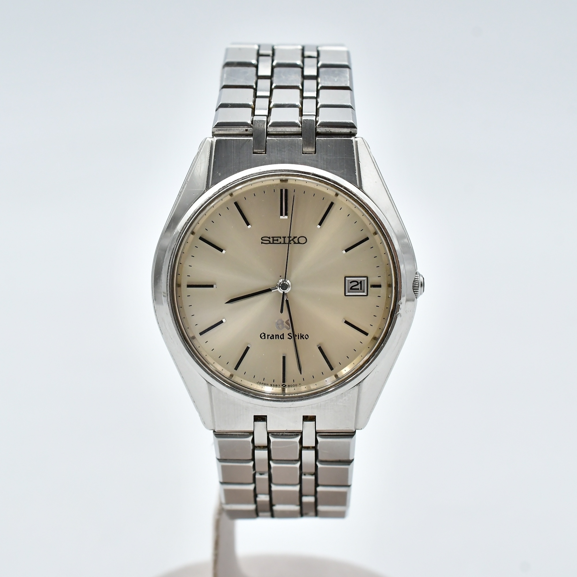 グランドセイコー クオーツ腕時計 シルバー文字盤 SS/QZ Bランク