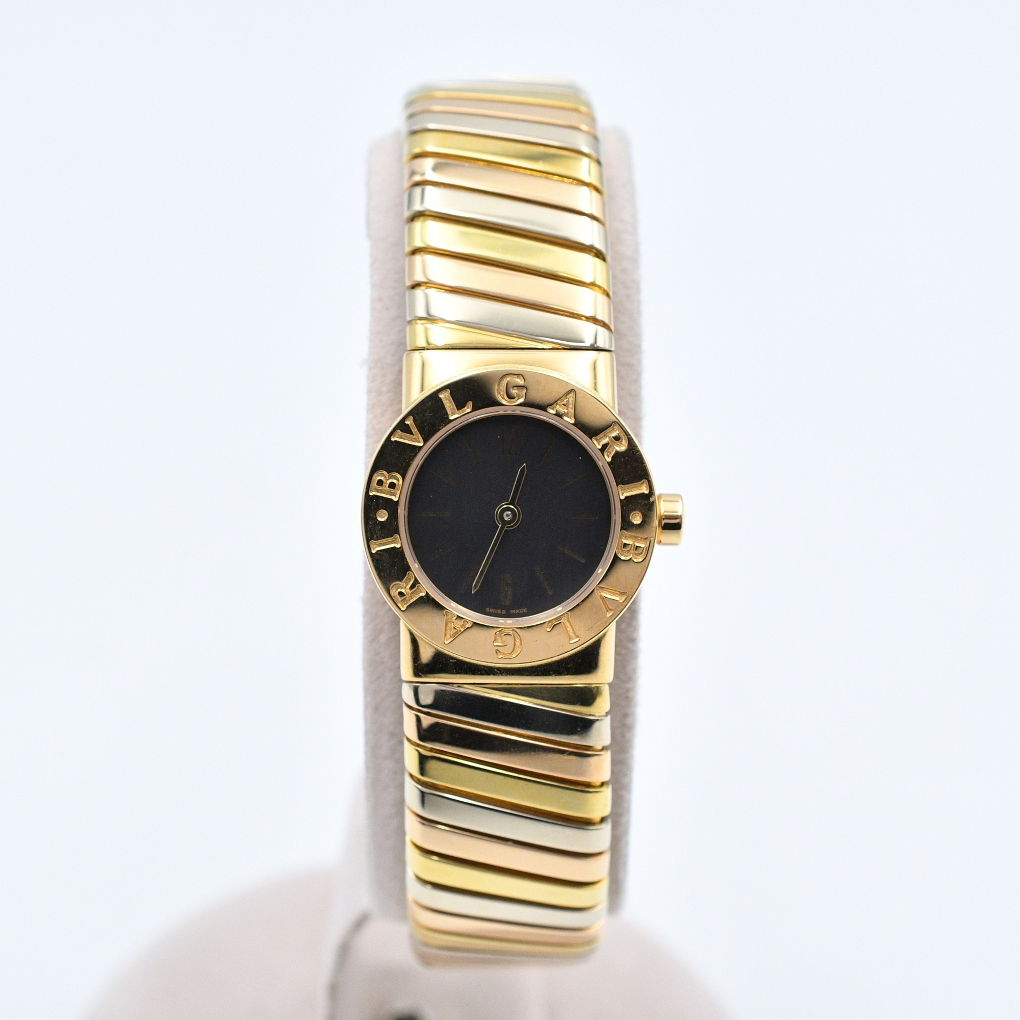 ブルガリ トゥボガス 黒文字盤 YG×WG/QZ Bランク