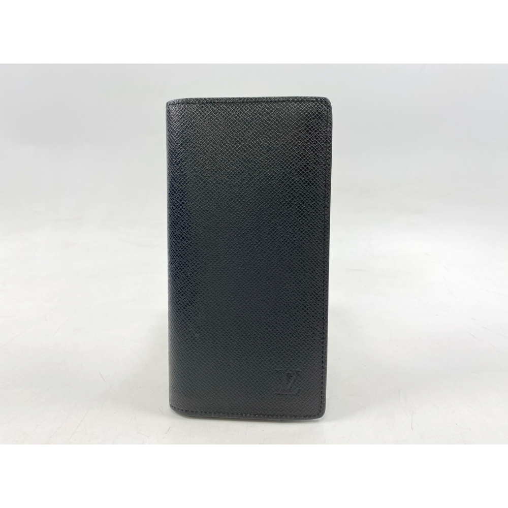 ルイ・ヴィトン タイガ ポルトフォイユ・ブラザ 二つ折り長財布 黒 レザー M30501 ICタイプ ABランク