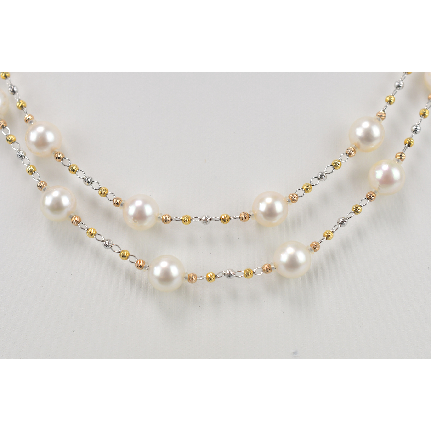 タサキ タサキパールネックレス K18/K18WG 6.7mm Bランク