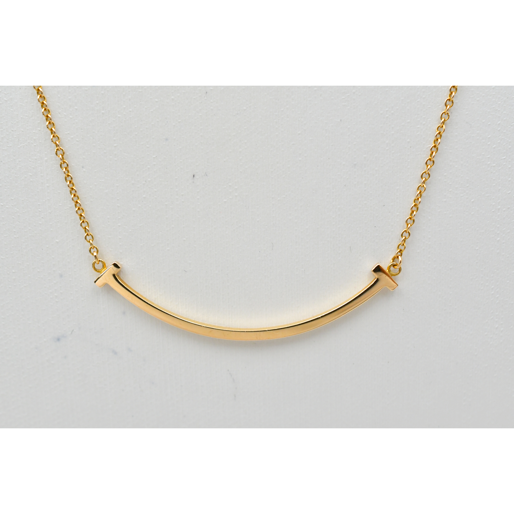 ティファニー Tスマイル スモール ネックレス K750YG Bランク