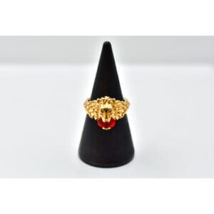 グッチ ライオンヘッド オレンジ石リング ＃9 買取実績【買取日：2025年10月9日】