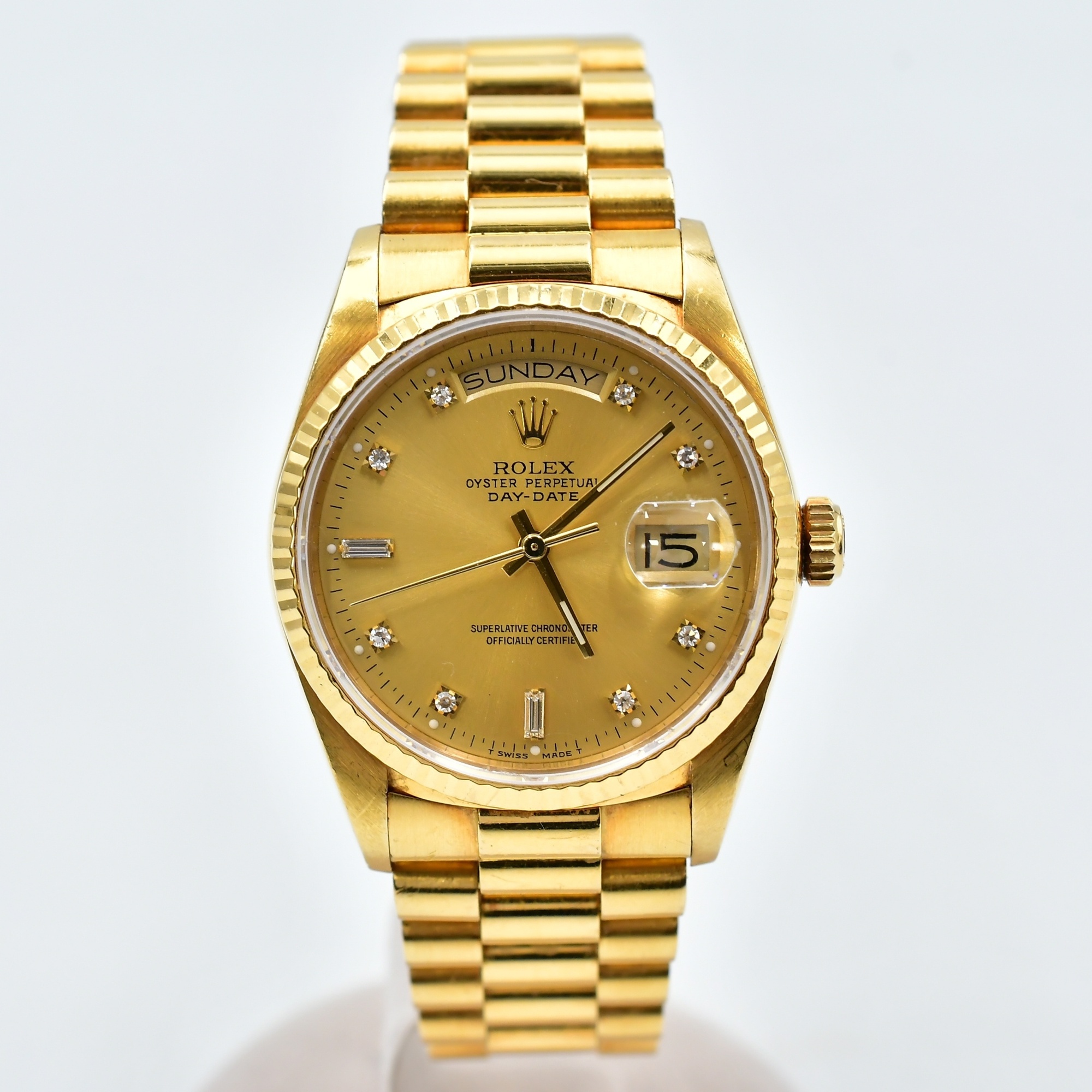 ロレックス デイデイト シャンパン文字盤 旧PD YG/AT 18038A Bランク