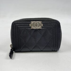 シャネル ボーイシャネル 二つ折り財布 黒 キャビアスキン SV金具 買取実績【買取日：2025年10月17日】