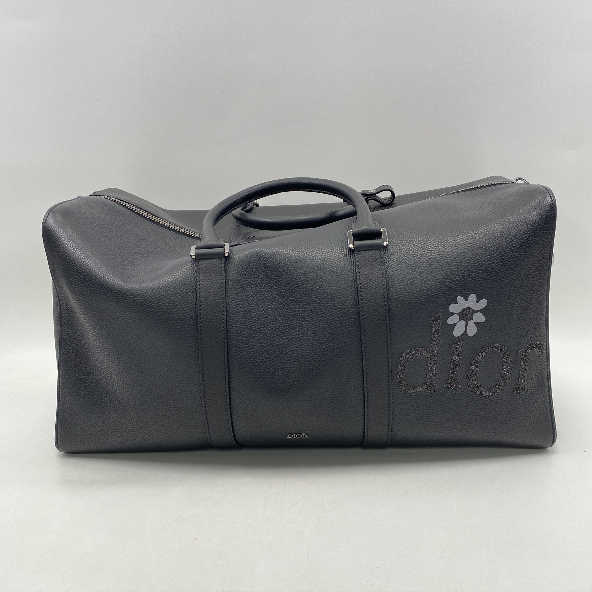 ディオール ディオール×ERL 2WAYボストンバッグ レザー ブラック Aランク