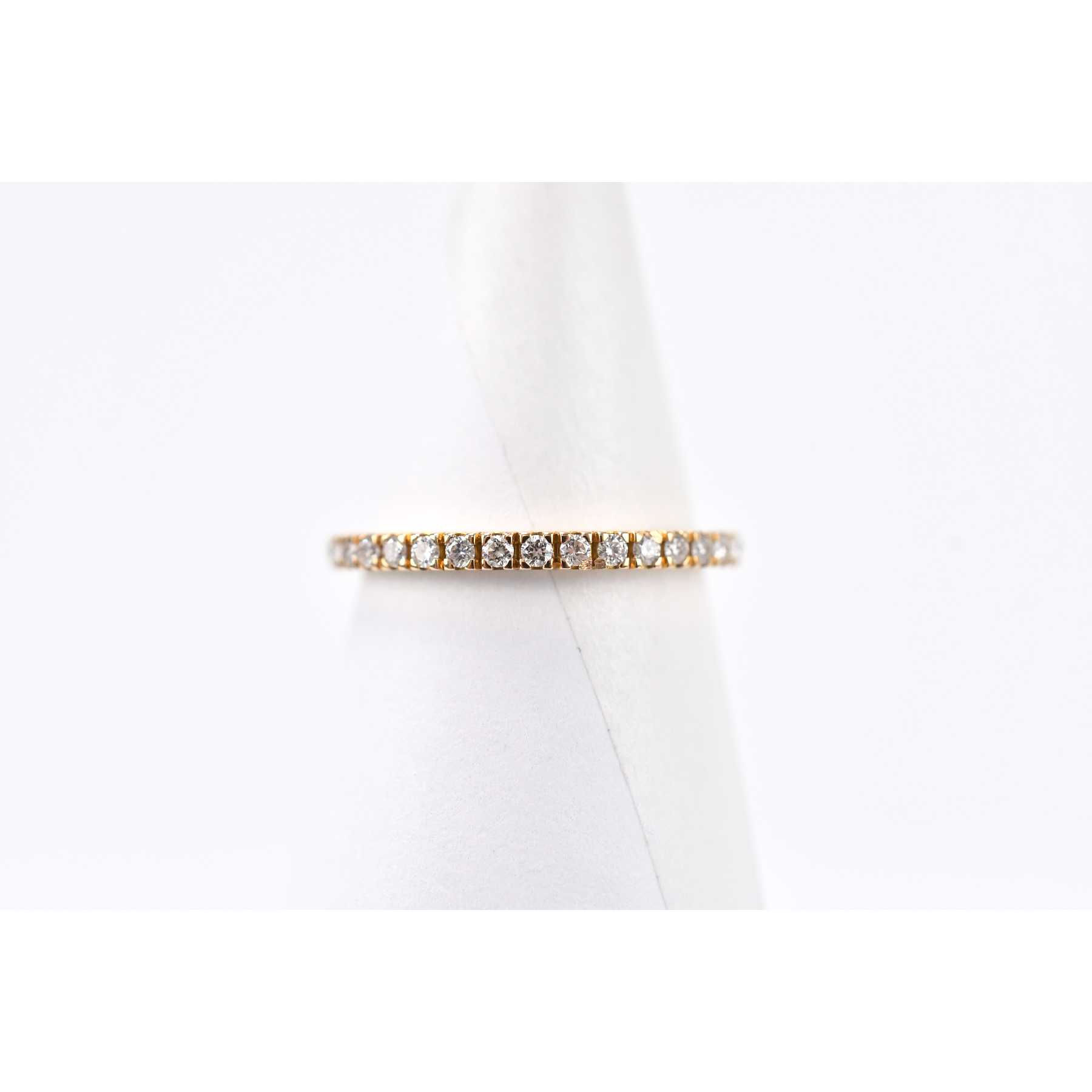 ブルガリ ハーフエタニティ ダイヤ リング 750PG ABランク