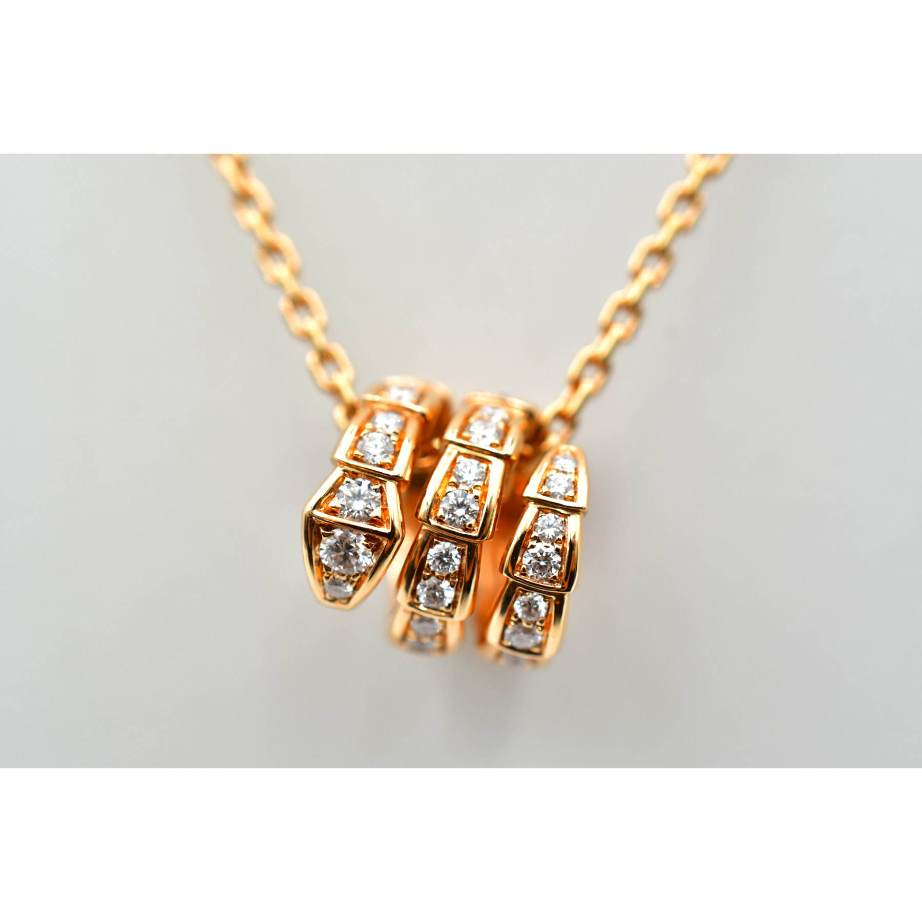 ブルガリ セルペンティ ヴァイパー ダイヤネックレス PG Bランク