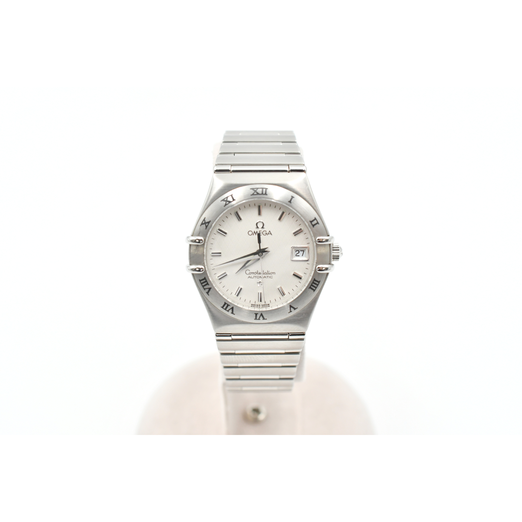 OMEGA Constellation 水色 時計　ジャンク OMEGAオメガ コンステレーション ブルーシェル文字盤 12Pダイヤモンド