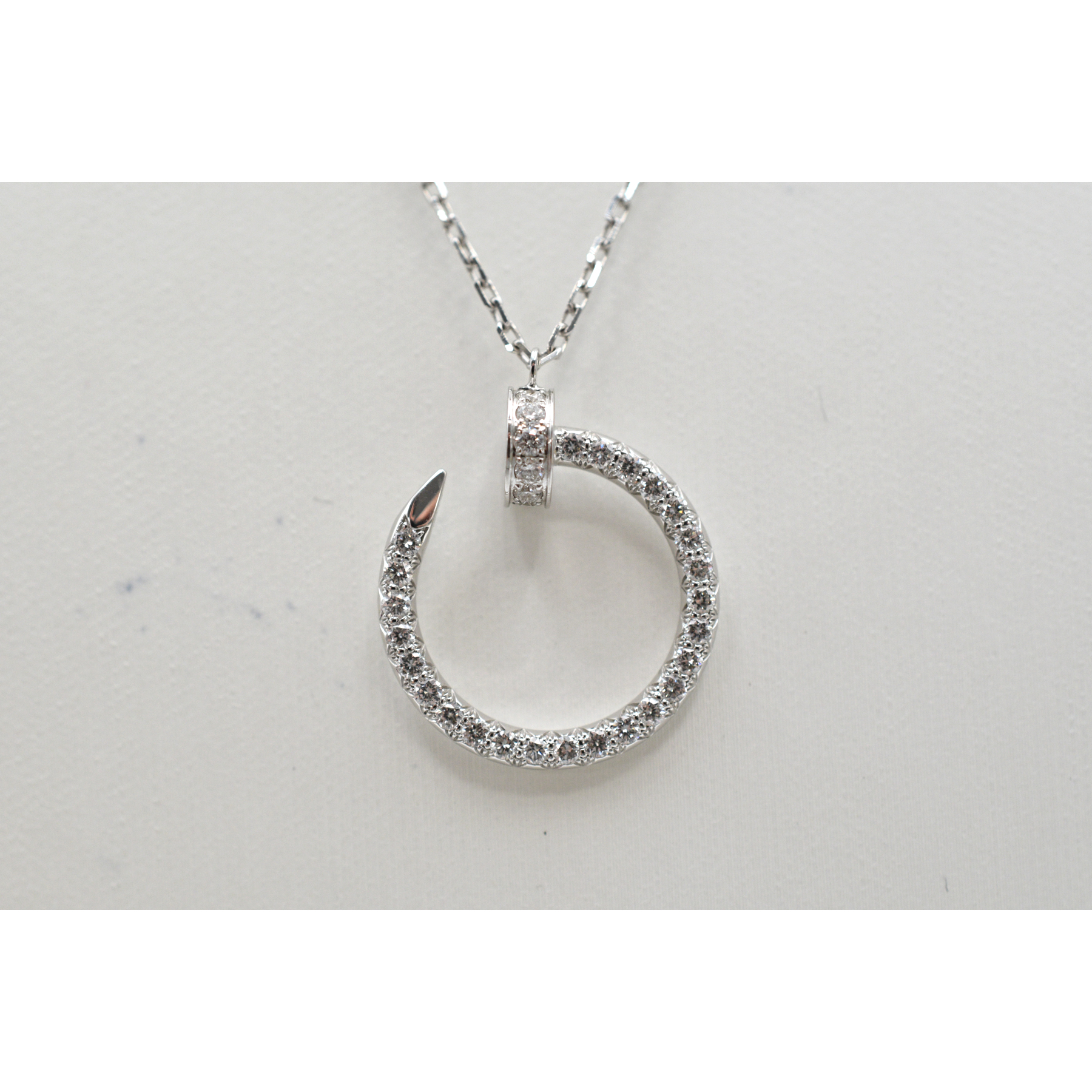 カルティエ ジュストアンクル ダイヤネックレス WG Aランク