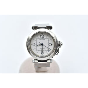 カルティエ タンクフランセーズMM 白文字盤 YG×革/QZ W5000356