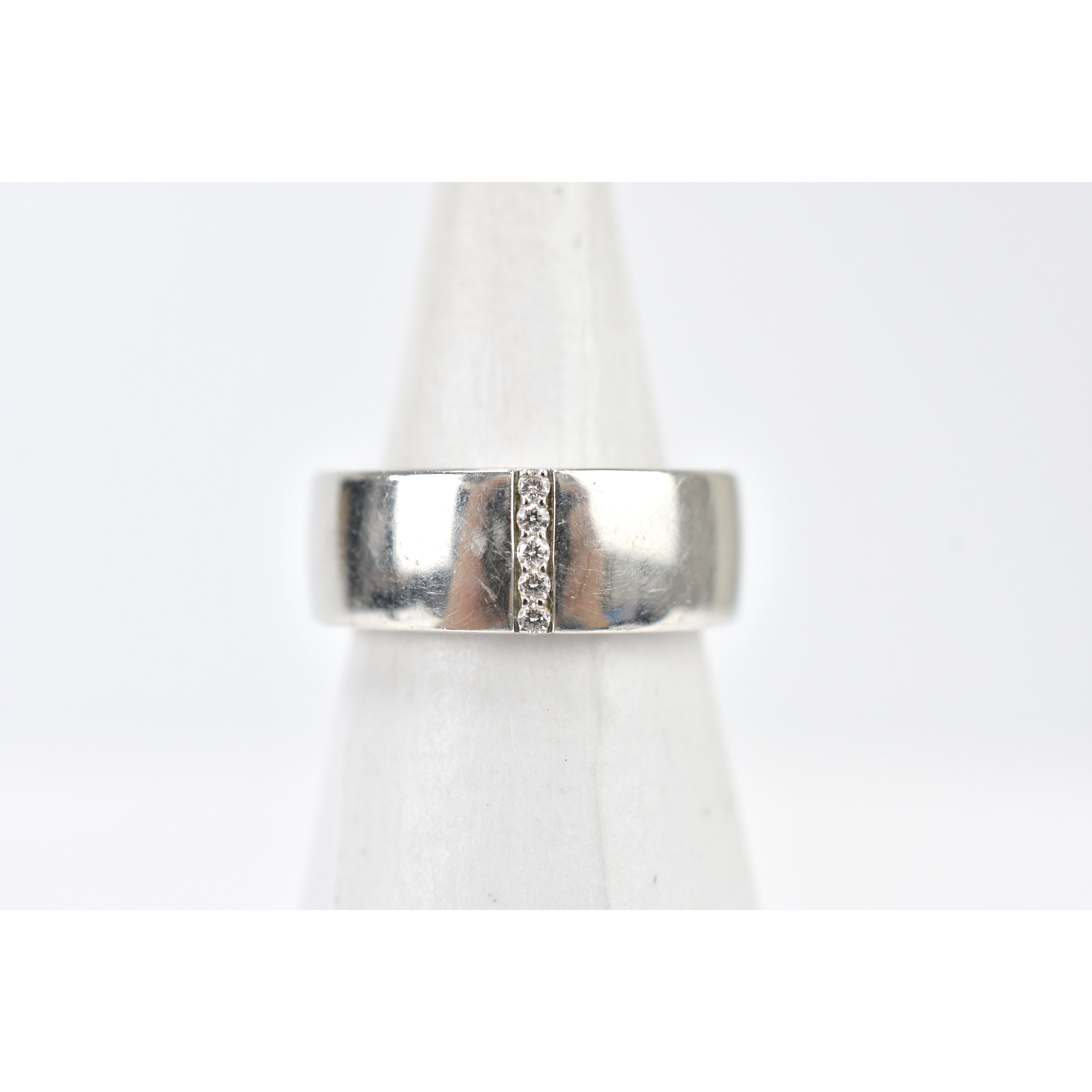 ハリー・ウィンストン ファイブストーン ダイヤ バンド リング Pt950 WBDPRD5S6BP-045 Bランク