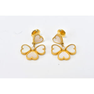 ヴァンクリーフ＆アーペル エフイヤージュ マザーオブパール 1Pダイヤ ピアス 750YG 買取実績【買取日：2025年10月1日】