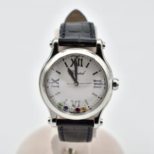 ショパール ハッピースポーツ 白文字盤 SS×革ベルト/QZ 278590-3009 買取実績【買取日：2025年10月1日】