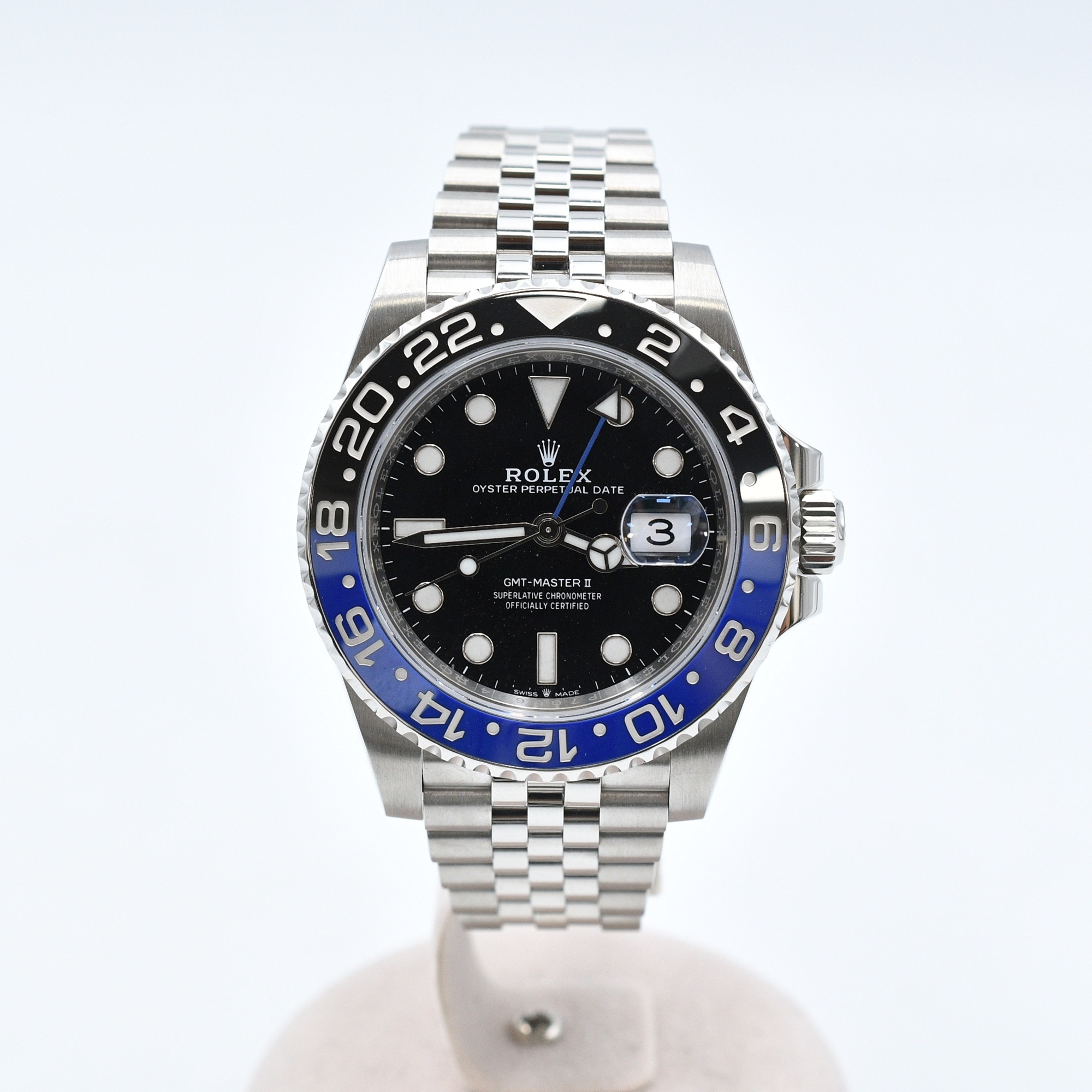 ロレックス GMTマスターⅡ 黒文字盤 ジュビリーブレス SS/AT 126710BLNR Aランク