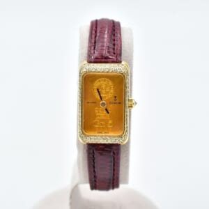 コルム インゴットウォッチ ゴールド文字盤 ダイヤベゼル YG×社外革ベルト/QZ 買取実績【買取日：2025年10月1日】