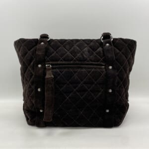 シャネル マトラッセ ココマーク ダークブラウン スエード トート SV金具 シールあり 買取実績【買取日：2025年10月17日】