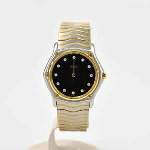 エベル クラシックウェーブ 黒文字盤 12PD SS×YG/QZ 181909 買取実績【買取日：2025年10月14日】