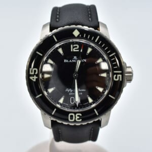 ブランパン フィフティファゾムス ラージデイト 黒文字盤 SS×ラバー/AT 5050-12B30-B52A 買取実績【買取日：2025年10月16日】