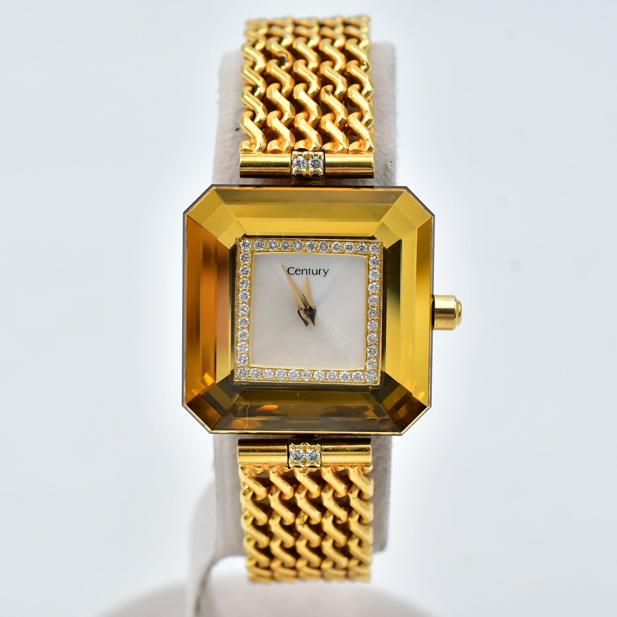 センチュリー タイムジェル シェル文字盤 YG/QZ Bランク