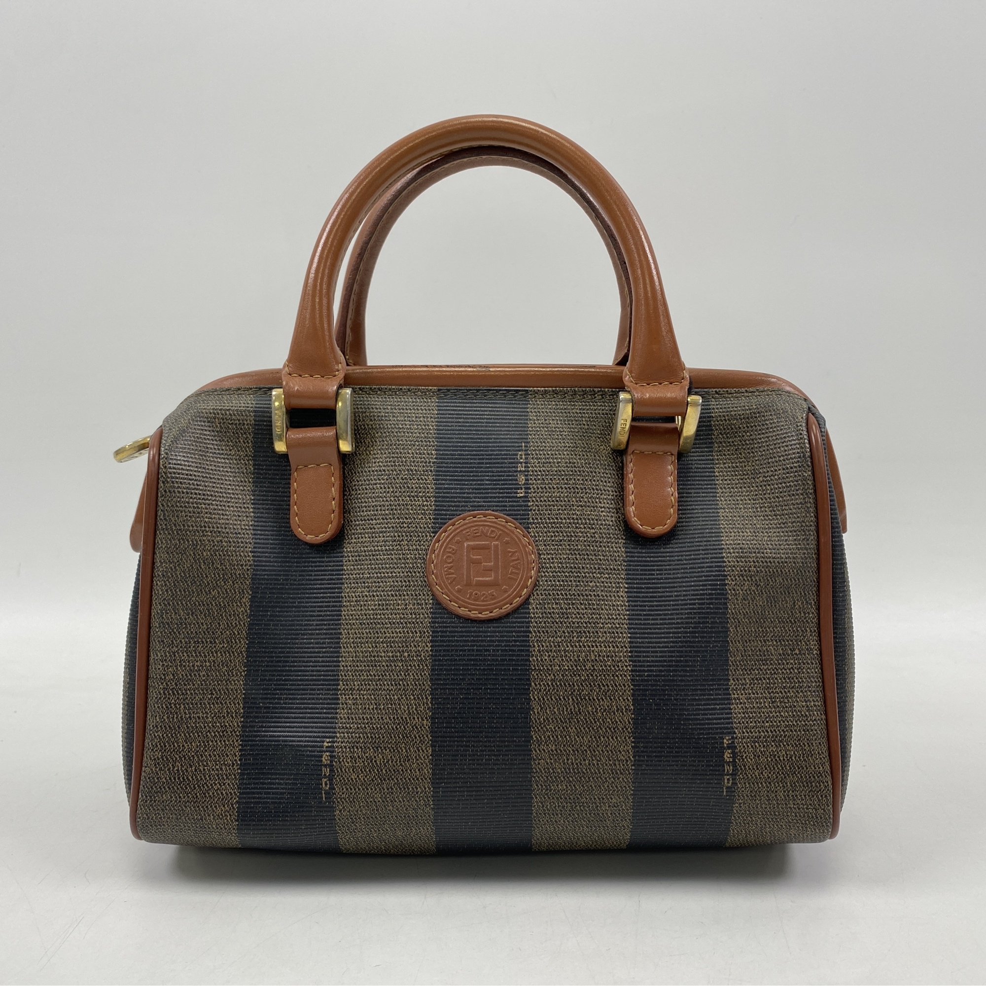 Fendi ボストンバッグ ブラウン キャンバス/レザー 【公式通販】