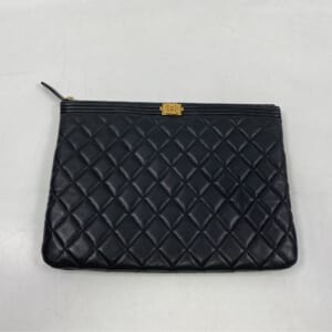 シャネル ボーイシャネル クラッチバッグ 黒 ラムスキン GD金具 買取実績【買取日：2025年10月25日】