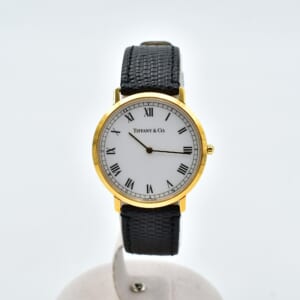 ティファニー ラウンドクラシック 白文字盤 750×革/QZ M1530 買取実績【買取日：2025年10月24日】