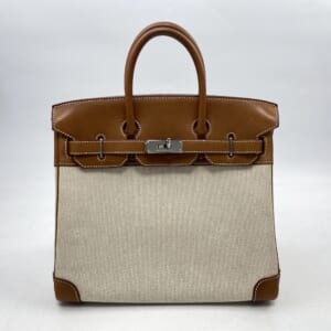 エルメス バーキン30 ゴールド×エクリュ トワルアッシュ×バレニア SV金具 □J刻印 買取実績【買取日：2025年10月26日】