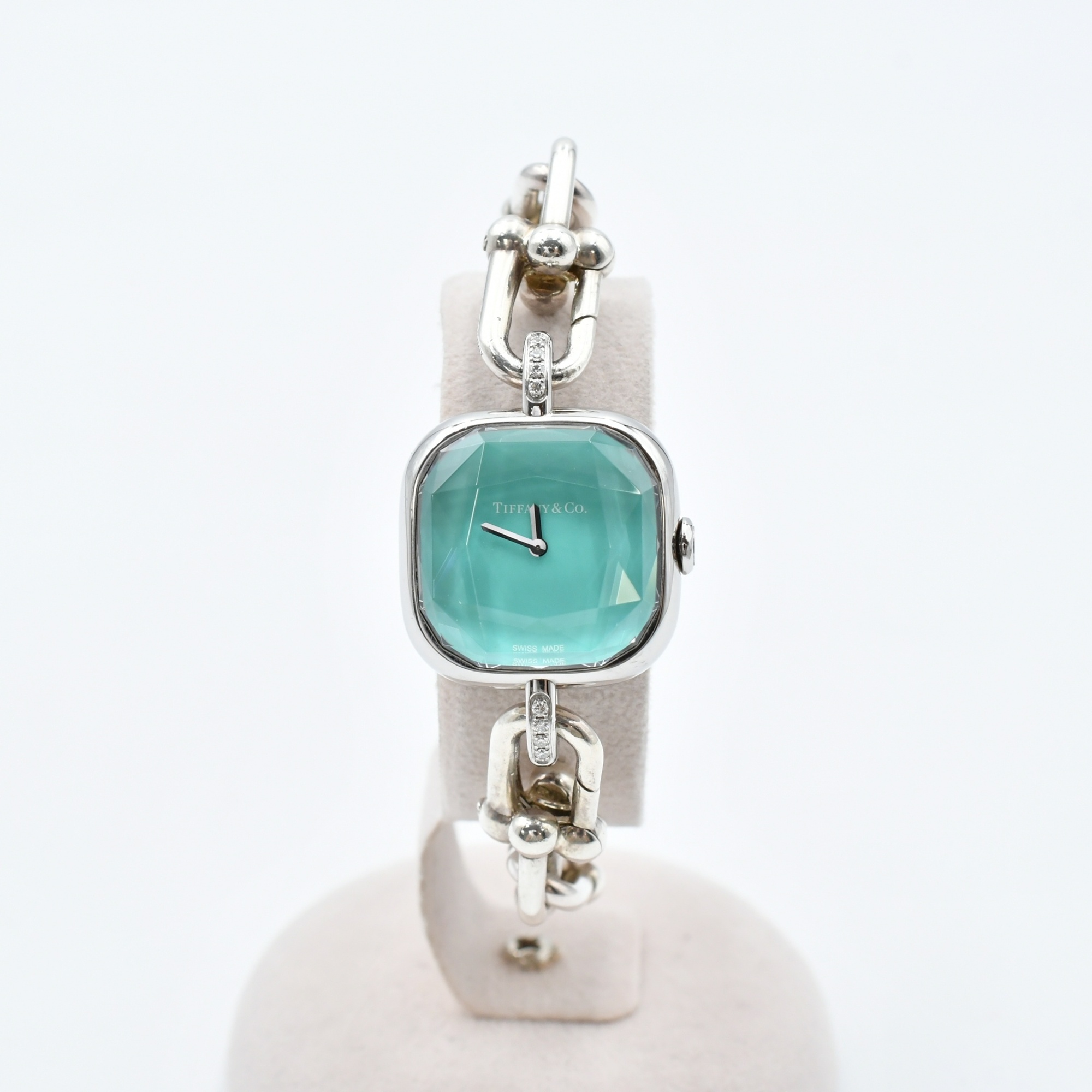 ティファニー ハードウェア ウォッチ ティファニーブルー文字盤 SS/QZ Bランク